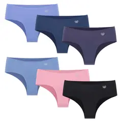 GIOVACCHINO - Pack de 6 Calzones Pantaleta Microfibra Corte Laser Mujer