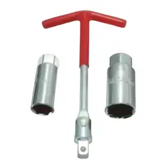 GENERICO - Llave Saca Bujia Profesional 2en1 16mm Y 21mm
