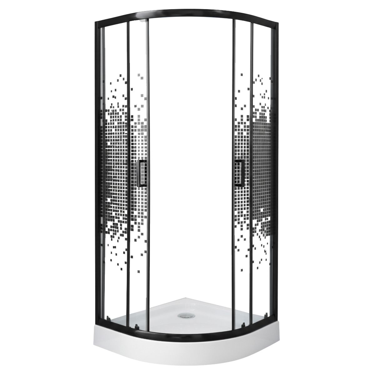 Shower Curvo Mosaic Negro 80x80x199cm Incluye Receptáculo, marca JOYTEK - Foto 2