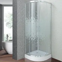 JOYTEK - Shower Curvo Mosaic Blanco 70x70x199cm Incluye Receptáculo