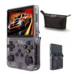BRO TOUMI - Consola de videojuegos Game R36S 64GB Negro y Estuche