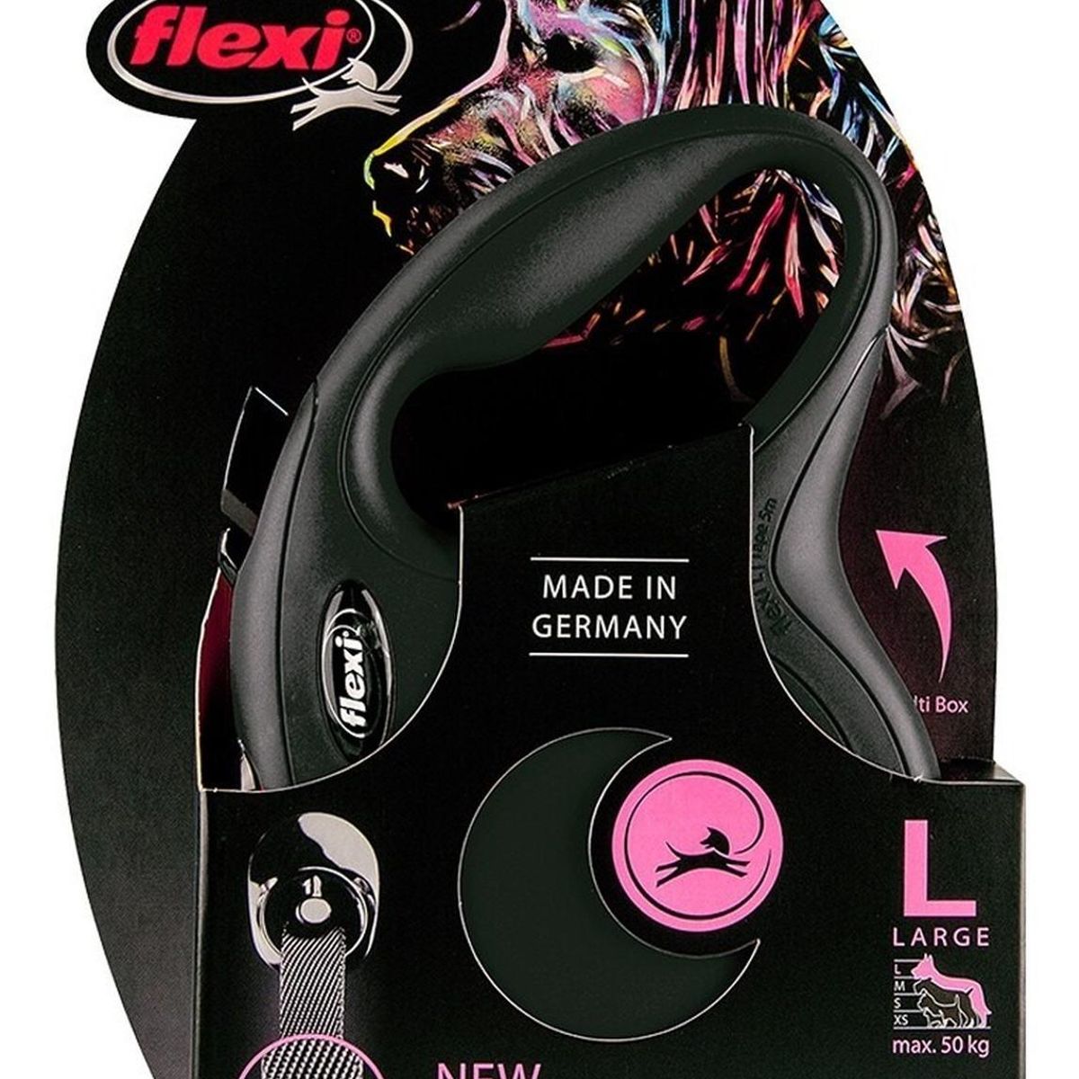 FLEXI - Correa Retráctil Para Perro Flexi Classic Talla L Max. 50kg - Negro