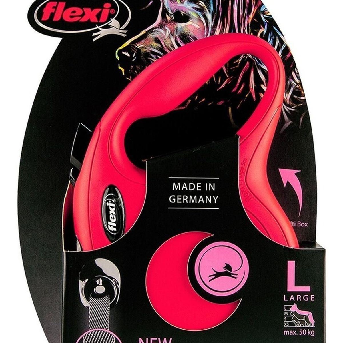 FLEXI - Correa Retráctil Para Perro Flexi Classic Talla L Max. 50kg - Rojo