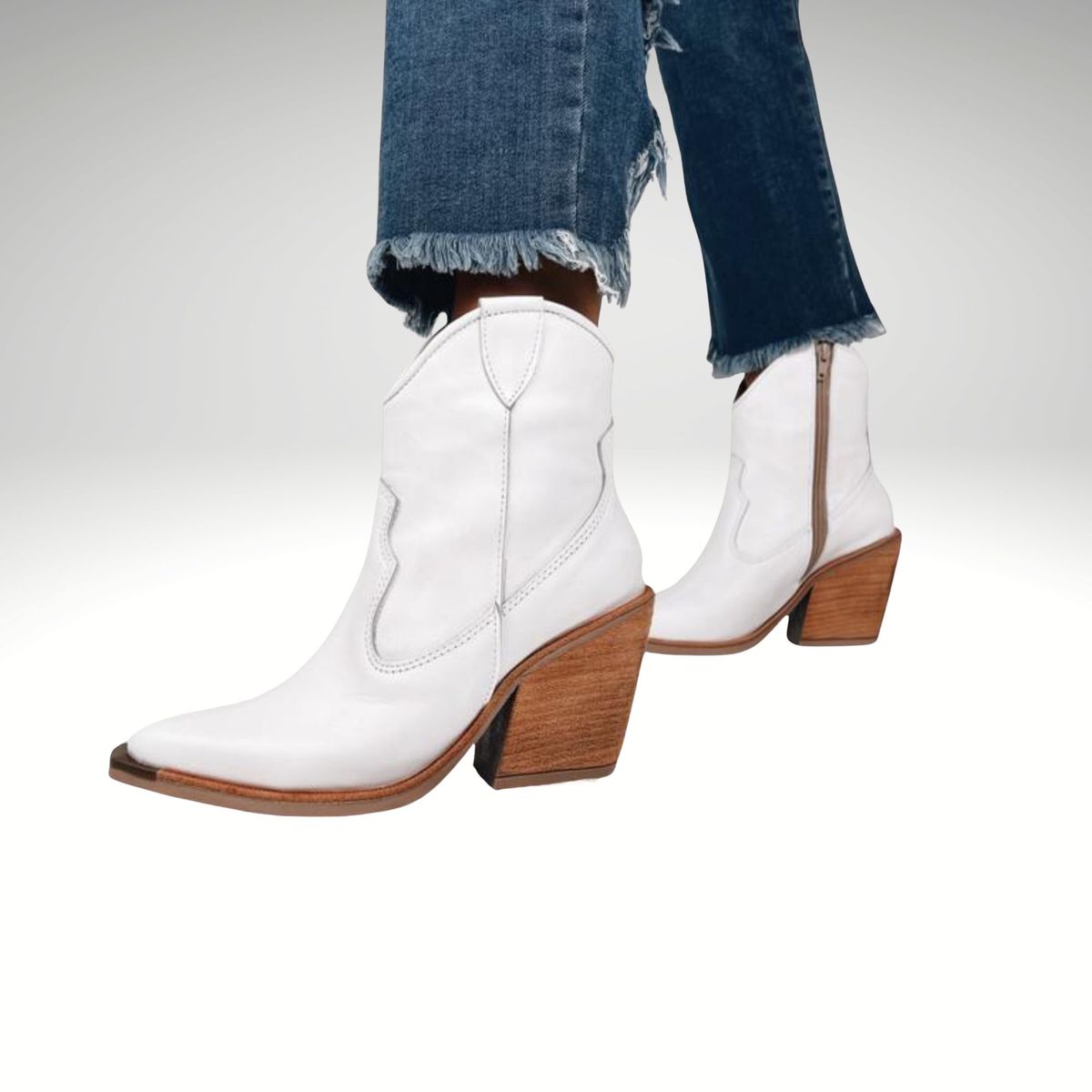 ANNY OUTFITS - Bota Megan Blanca Botin