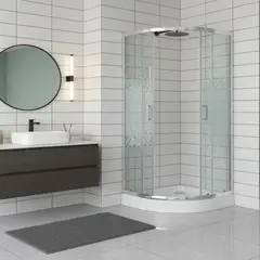 JOYTEK - Shower Curvo Mosaic Blanco 90x90x199cm Incluye Receptáculo