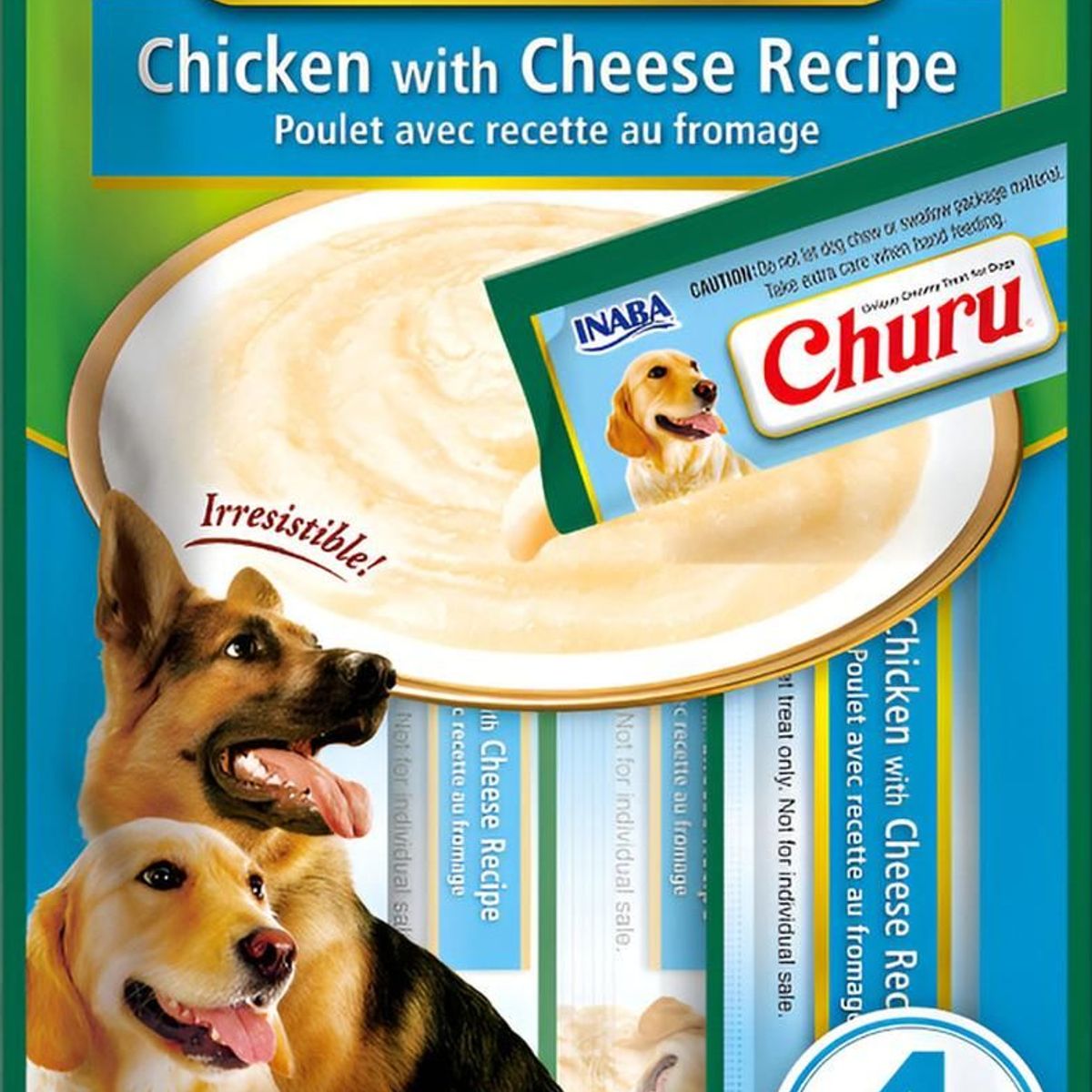 INABA - Snack Para Mascotas Churu Perros Premios 14g X 4 Tubos (56g) - Celeste