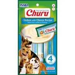 INABA - Snack Para Mascotas Churu Perros Premios 14g X 4 Tubos (56g) - Celeste