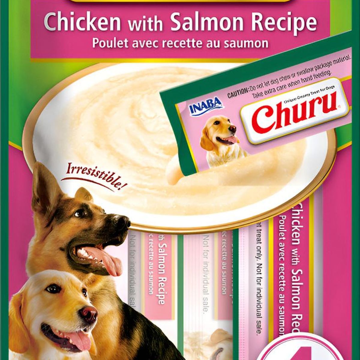 INABA - Snack Para Mascotas Churu Perros Premios 14g X 4 Tubos (56g) - Rosa
