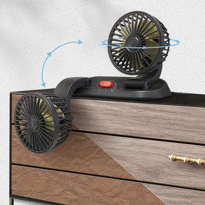 Imagen 2 del producto Ventilador Doble Para Auto Giratorio 360° 12v