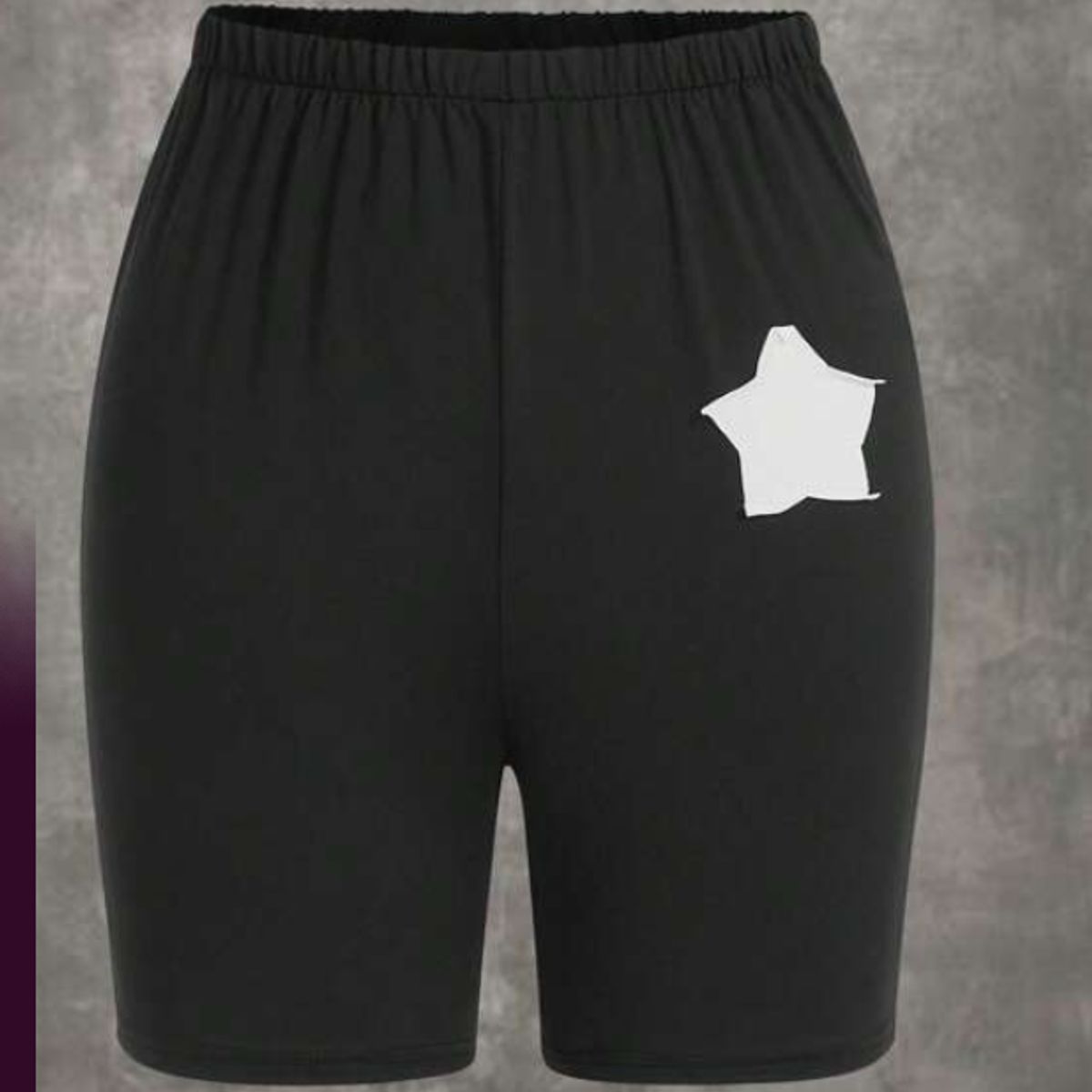 KIRAMA CLOTHING STORE - Short deportivo negro con estrella blanca