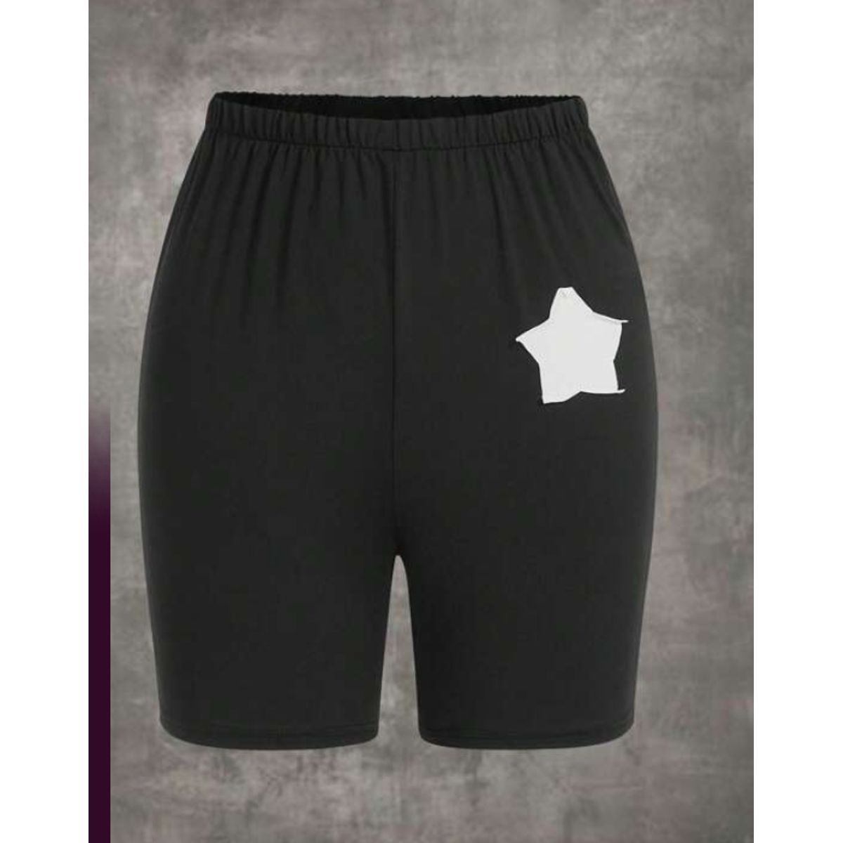 KIRAMA CLOTHING STORE - Short deportivo negro con estrella blanca