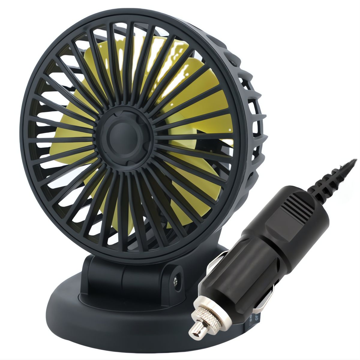 GENERICO - Ventilador Para Auto Giratorio 360° 12v