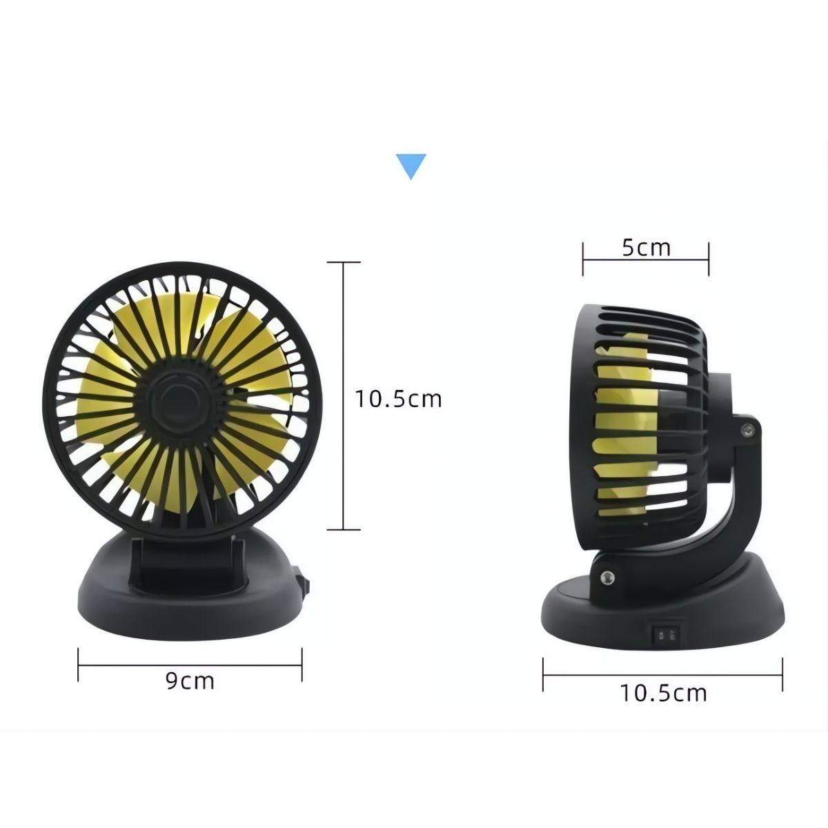 GENERICO - Ventilador Para Auto Giratorio 360° 12v