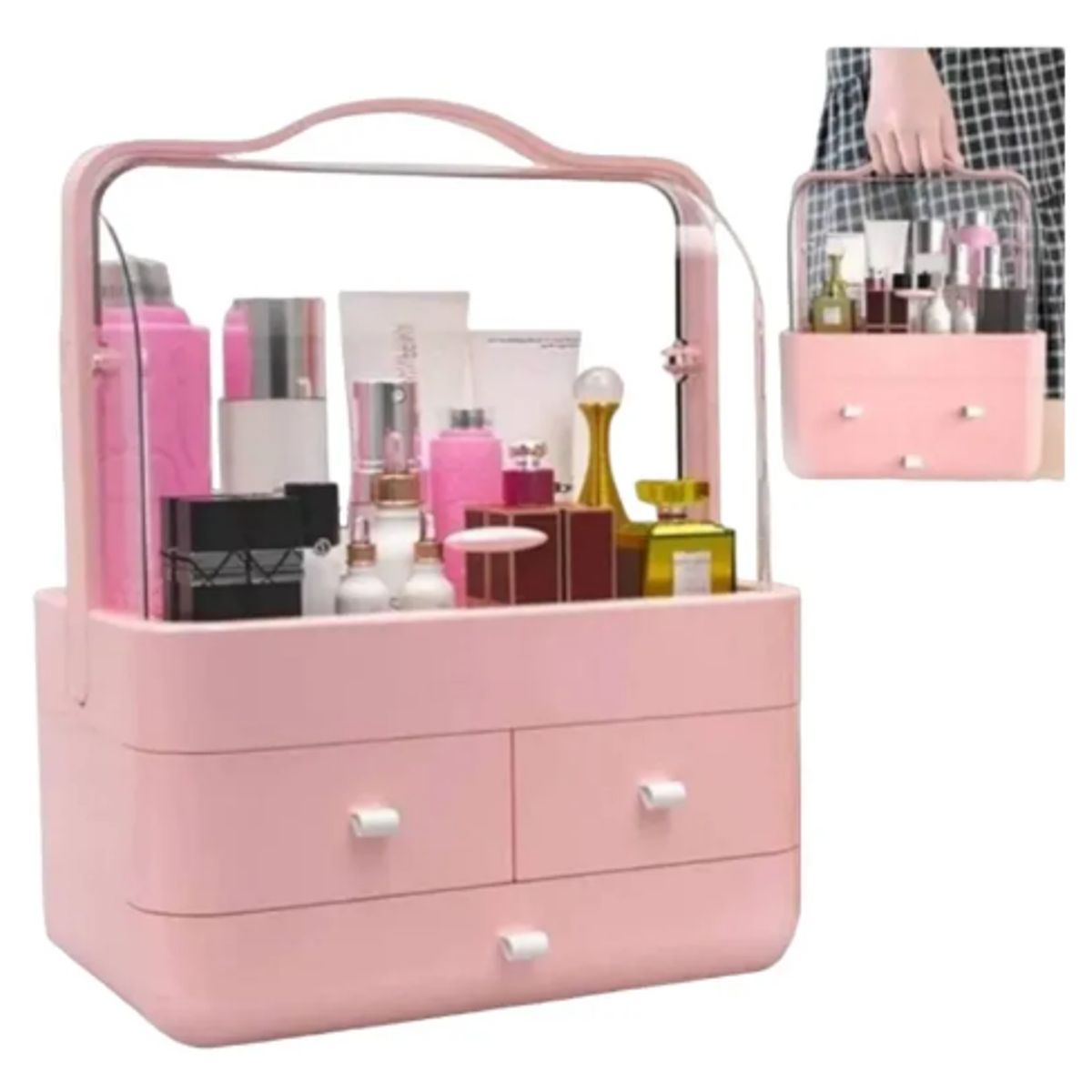 GENERICO - Caja Organizador De Cosméticos Maquillaje Portátil Multiuso