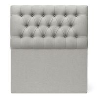 Respaldo De Cama 1.5 Plazas GRIS CLARO En Lino