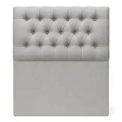 GENERICO - Respaldo De Cama 1.5 Plazas GRIS CLARO En Lino