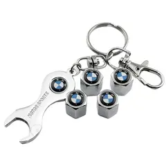 GENERICO - Set 4 Tapa Valvulas con Llavero para Bmw