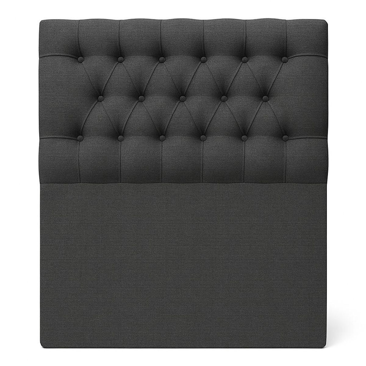 GENERICO - Respaldo De Cama 1.5 Plazas GRIS OSCURO En Lino