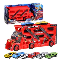GENERICO - Camión Transportador De Autos Remolque 3 Pisos Juguete Camión Remolque