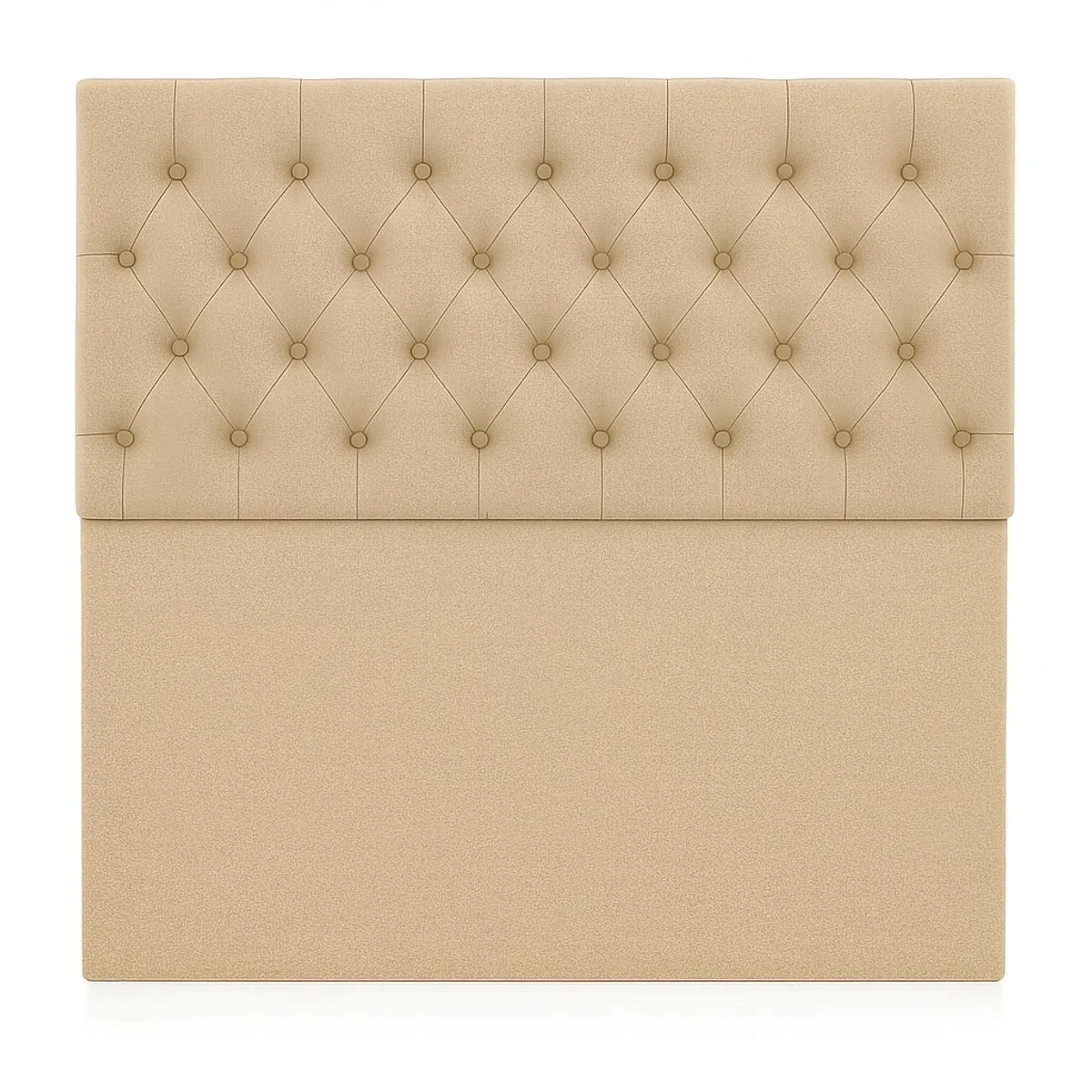 GENERICO - Respaldo De Cama 1.5 Plazas Capitone BEIGE En Lino