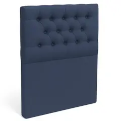 GENERICO - Respaldo De Cama 1.5 Plazas AZUL En Lino