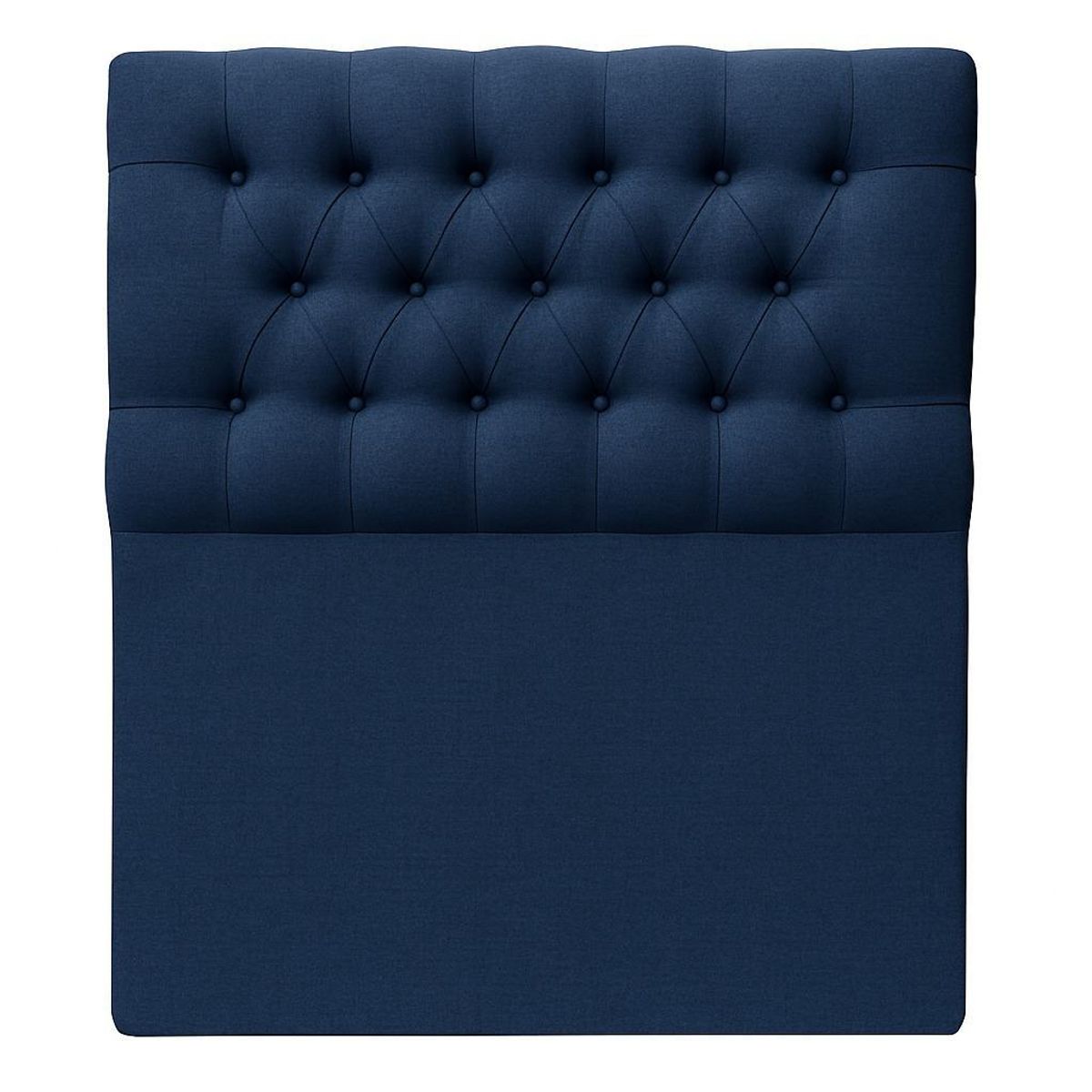 GENERICO - Respaldo De Cama 1.5 Plazas AZUL  En Lino