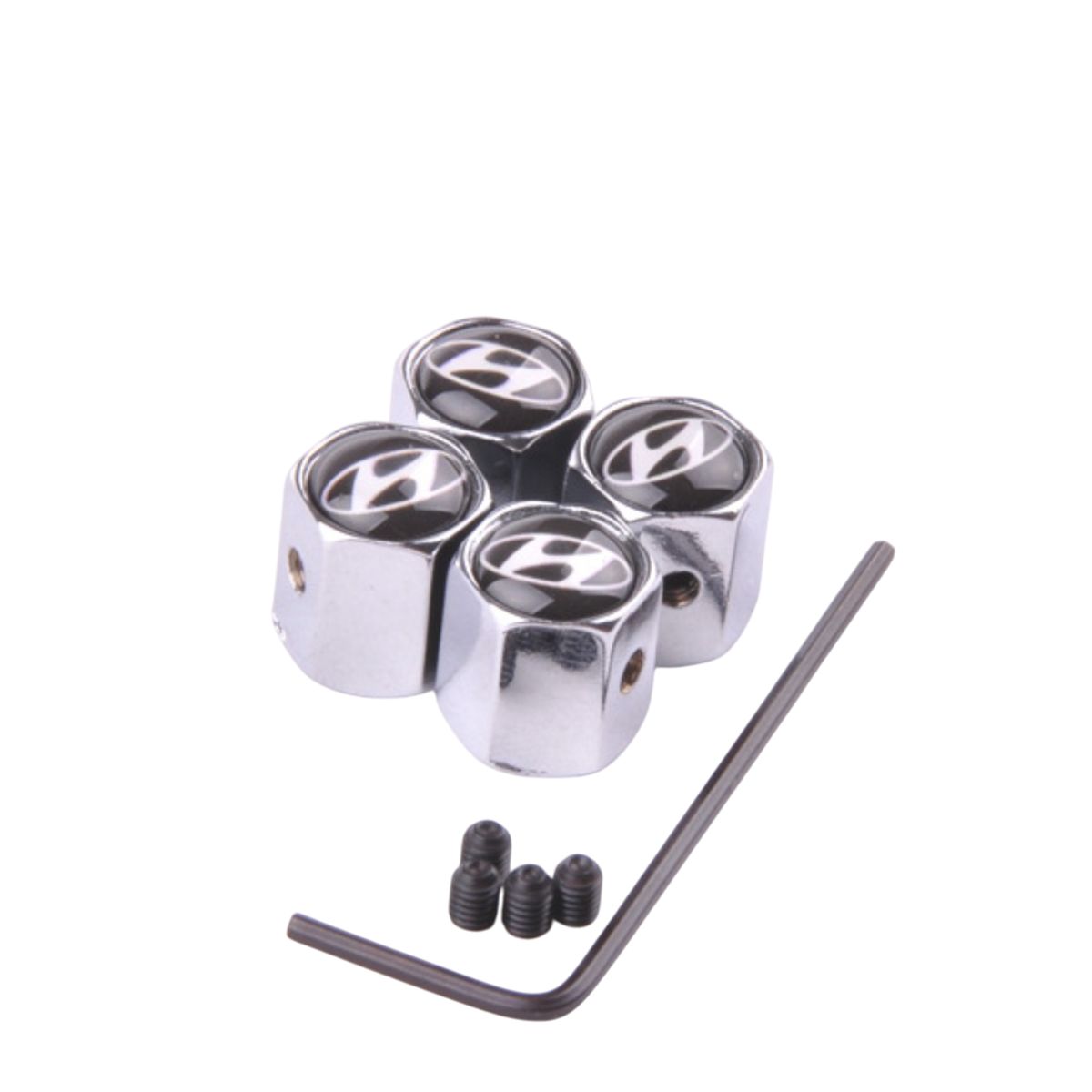 GENERICO - Set 4 Tapa Valvulas Anti Robo para Hyundai