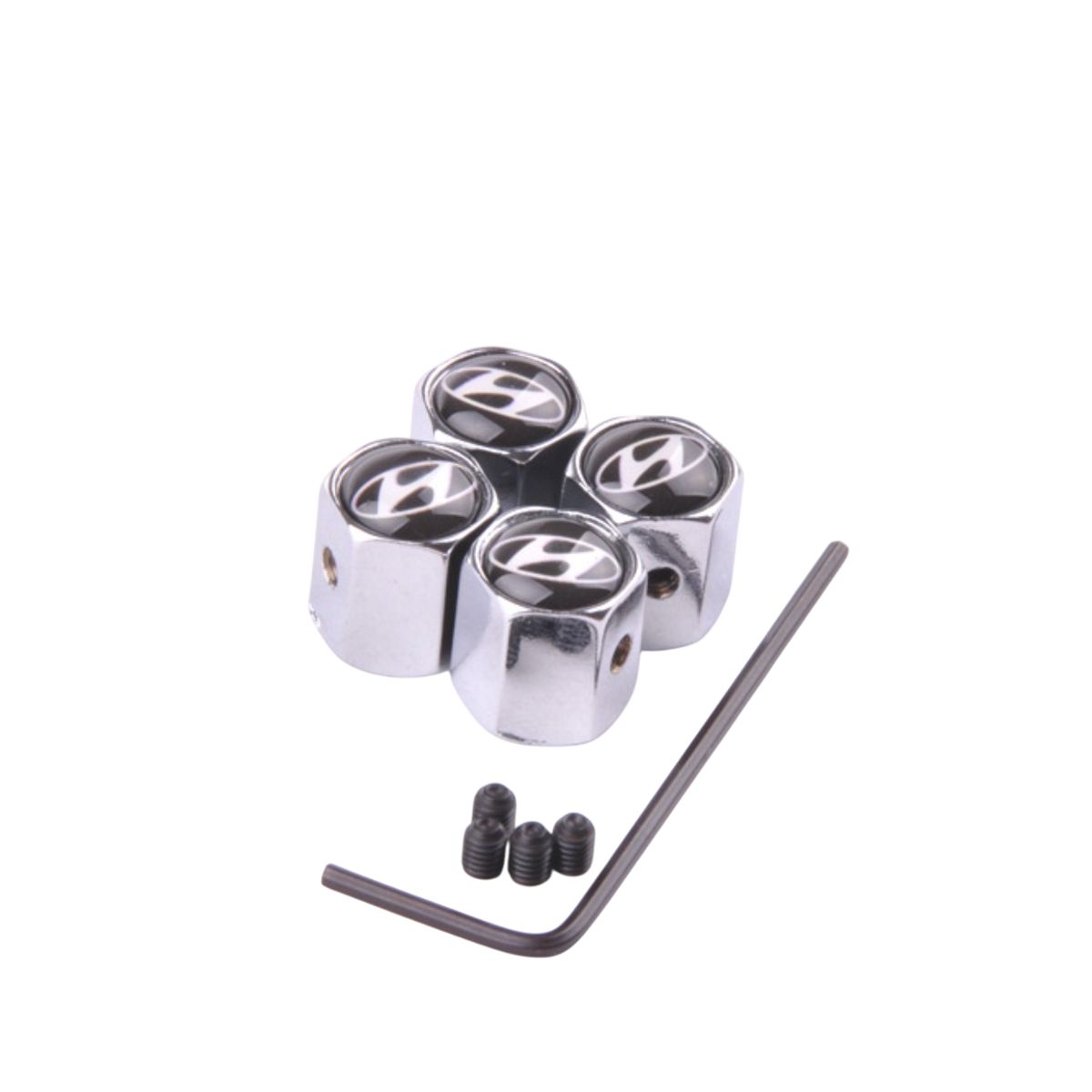 GENERICO - Set 4 Tapa Valvulas Anti Robo para Hyundai