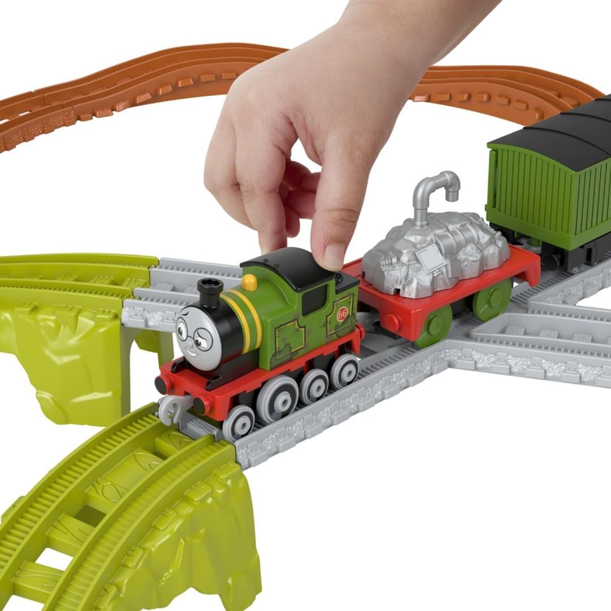 FISHER PRICE - Juguete Pista extension tren Wiff  mision de reciclaje