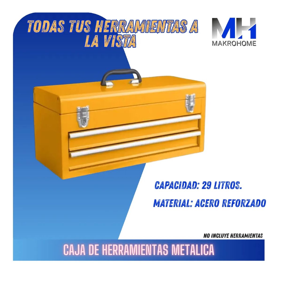 INGCO - Caja Herramientas Metalica Ingco 28l 3 Compartimientos