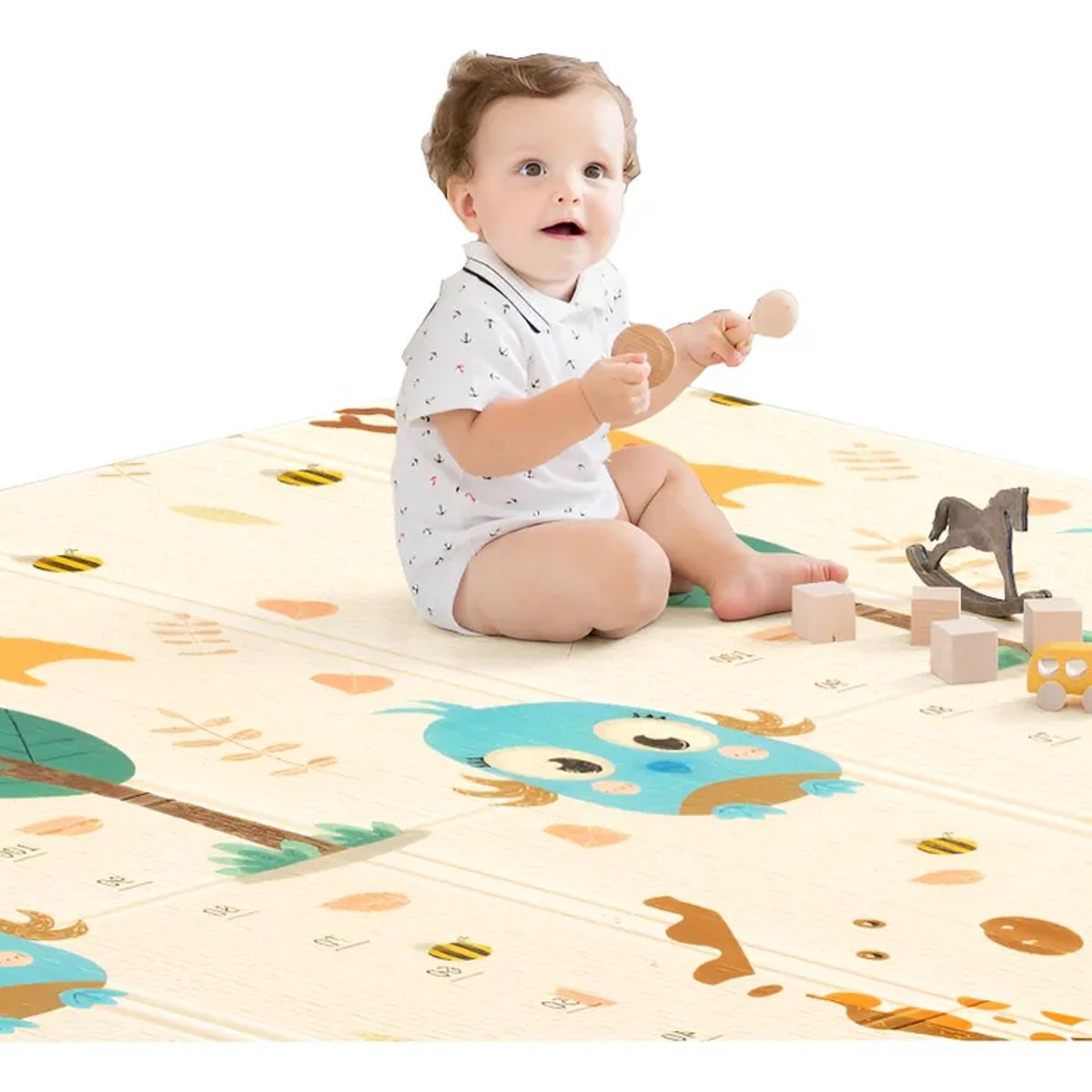 GENERICO - Alfombra Antigolpes Niños Bebes Plegable 120x180cm Con Bolso