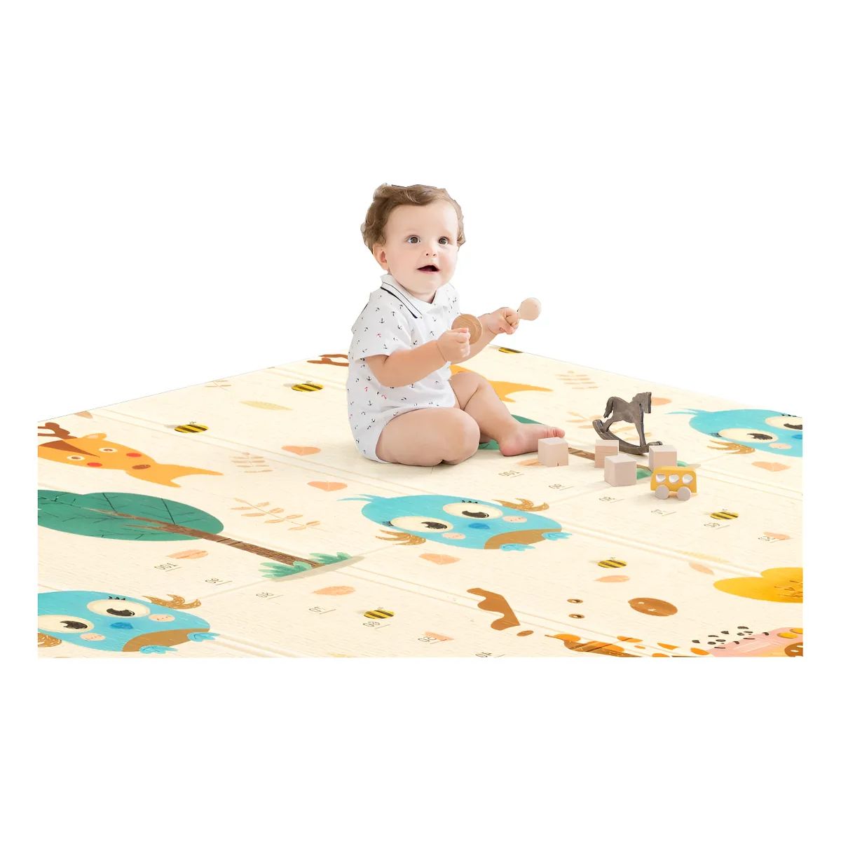 GENERICO - Alfombra Antigolpes Niños Bebes Plegable 120x180cm Con Bolso