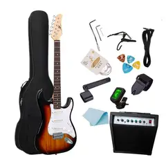 CHITINES - Pack Combo Guitarra Electrica Con Amplificador Y Accesorios - Color Sunburst