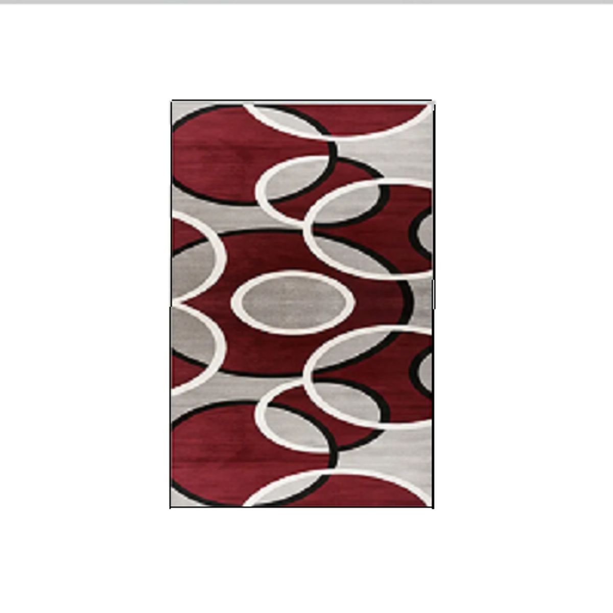 GENERICO - ALFOMBRA PASILLERA 60X180 CM BURDEO DISEÑO CIRCULAR WM