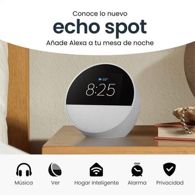 Imagen 2 del producto Echo Spot Última Generación 2024 Alexa Color Blanco