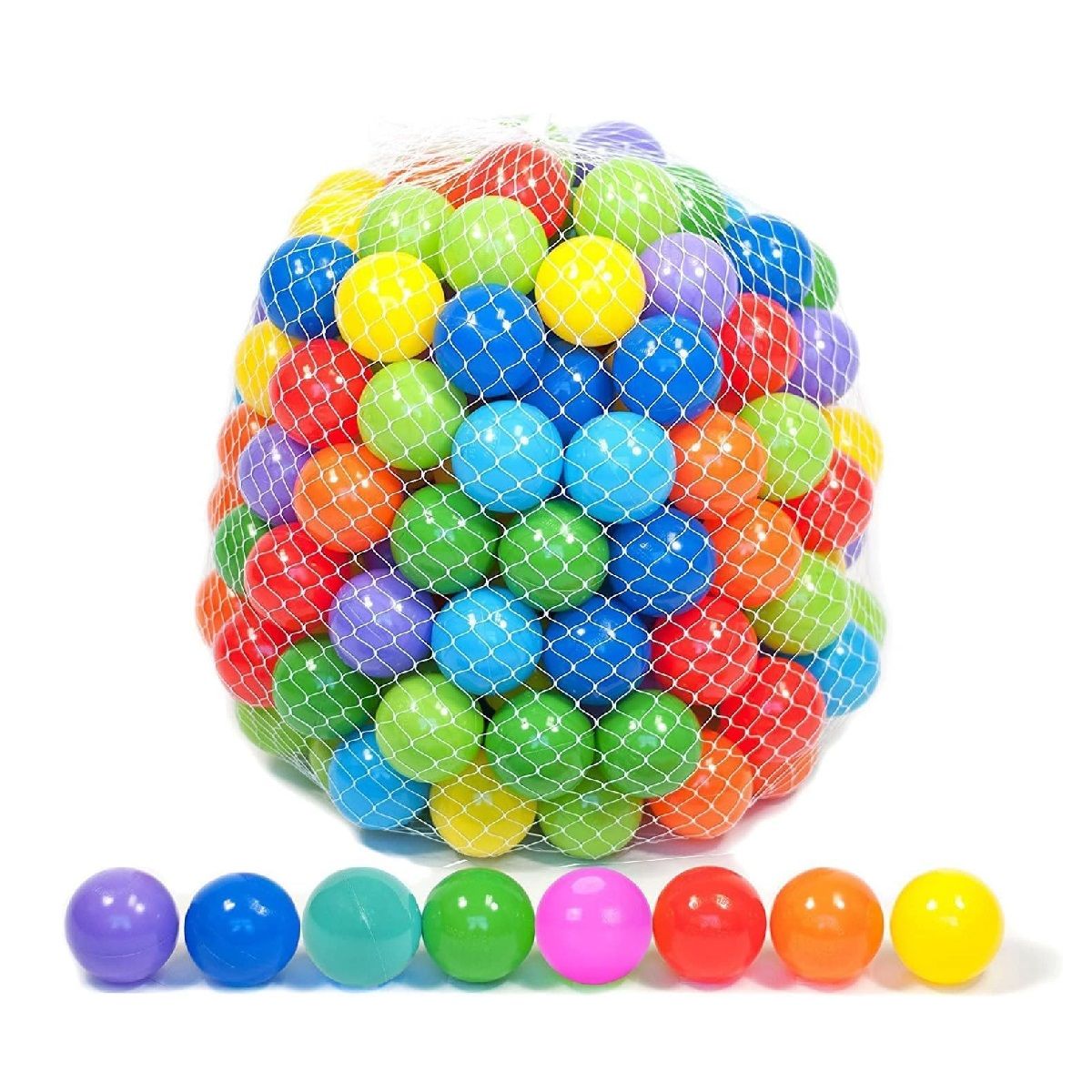 GENERICO - Pack 50 Pelotas Plásticas Multiuso Colores Surtidos 5.5cm