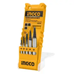 INGCO - Extractor De Pernos Y Tornillos Dañados 5 Pzas 6-18mm