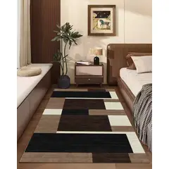 GENERICO - ALFOMBRA DE PASILLO 60X180 CM TETRIS CAFE MODERNO ELEGANTE DECORATIVO WM