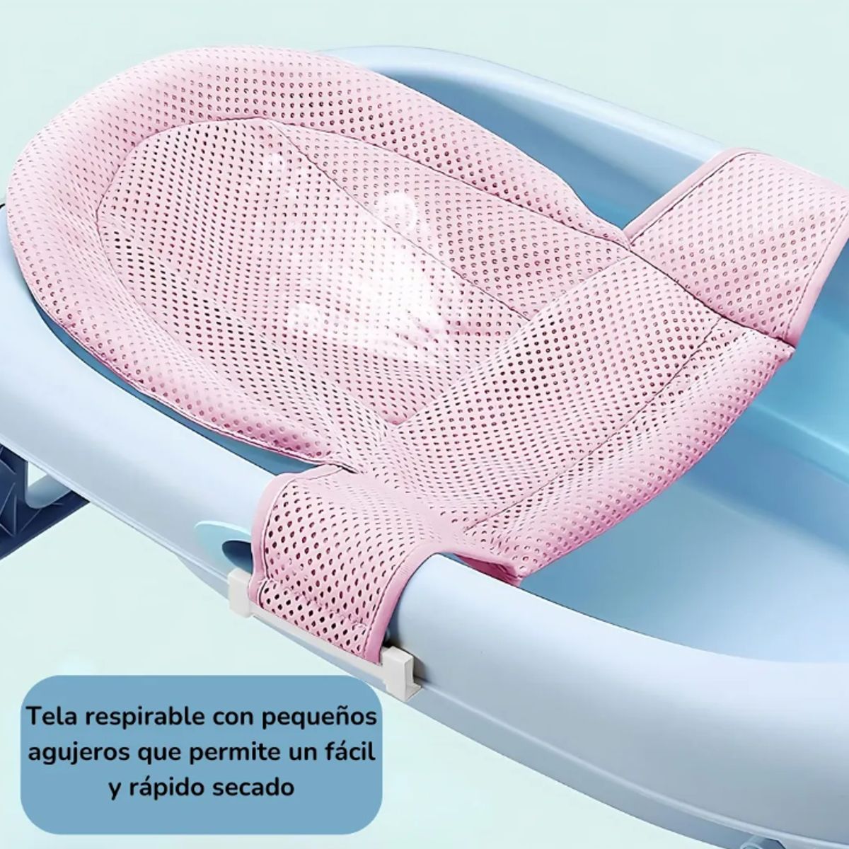 GENERICO - Hamaca Malla De Tina Ducha Bañera Para Bebé Red De Baño ROSA