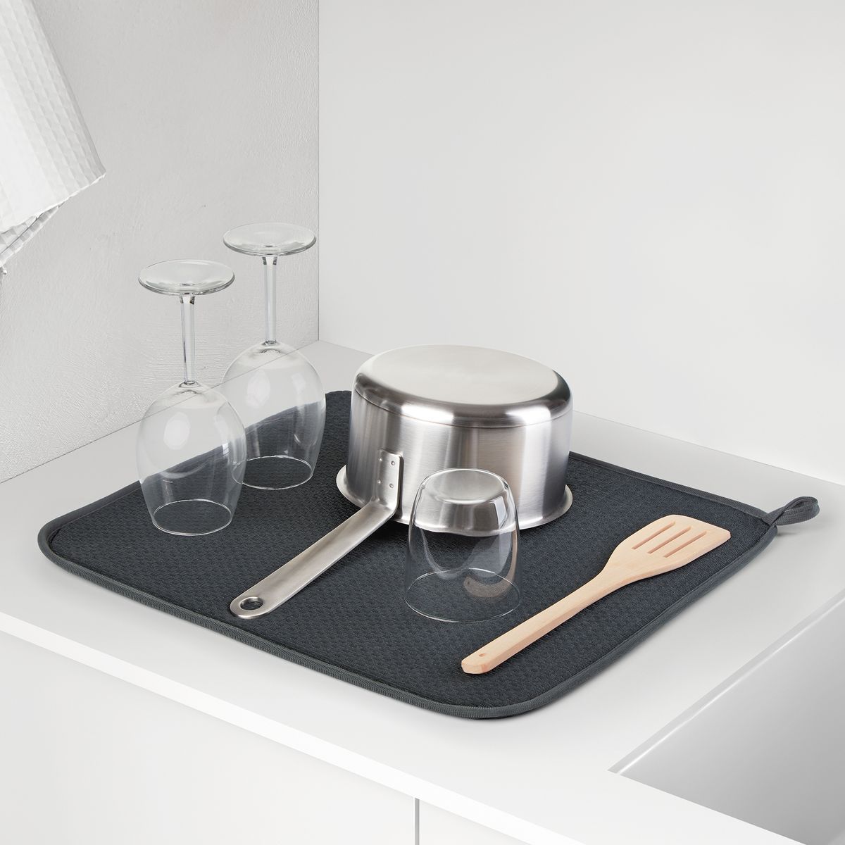 RAYEN - Alfombrilla Escurreplatos Rayen 6201 – Microfibra Absorbente 45 × 40 cm