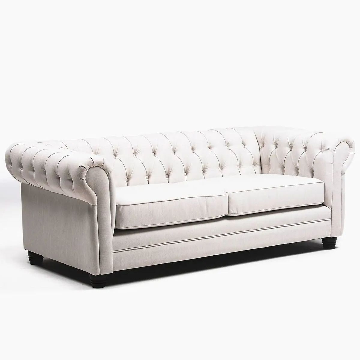 GENERICO - Sofá Capitone 3 cuerpos New Lino beis Barra Design.