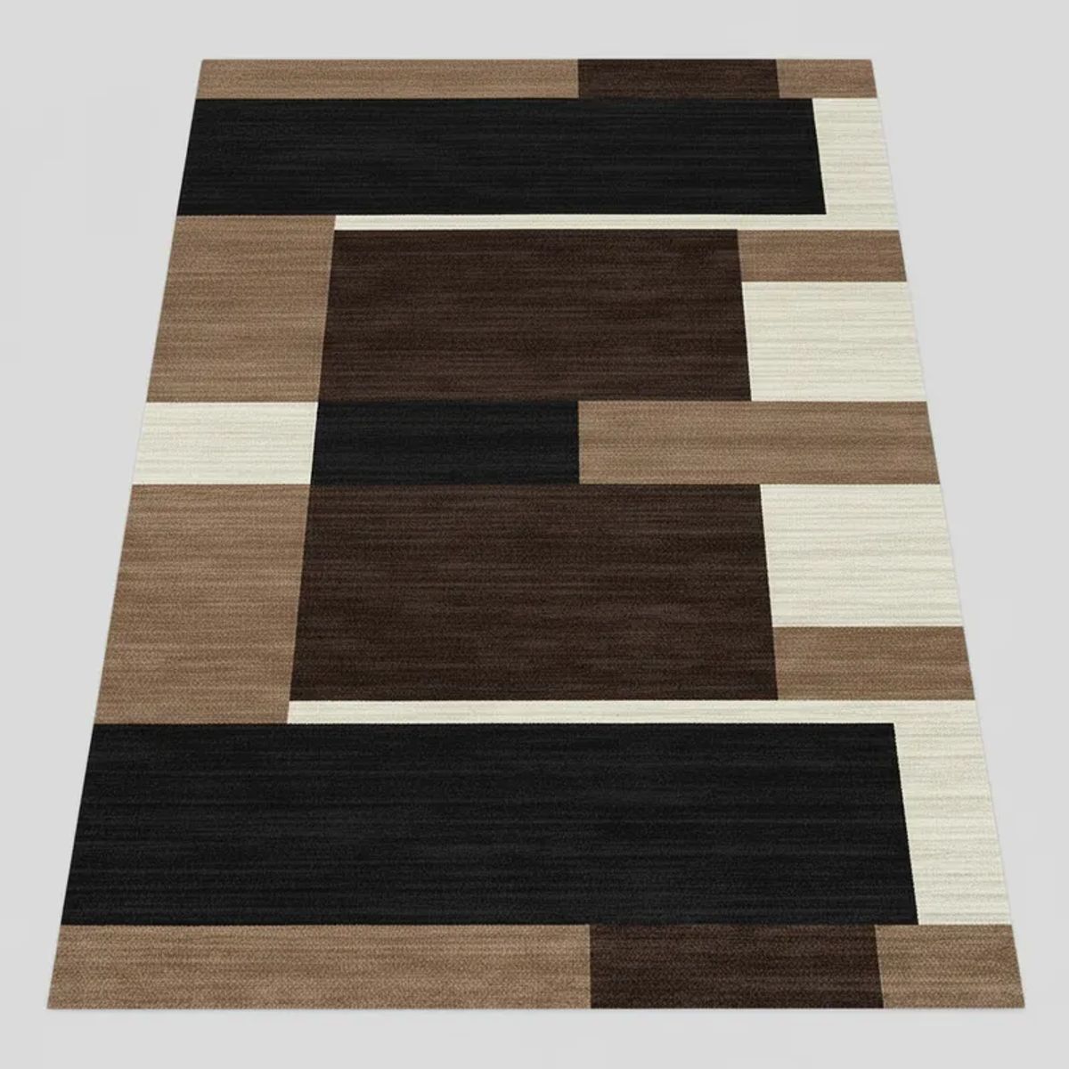 GENERICO - ALFOMBRA DE PASILLO 180X60 CM TETRIS CAFE MODERNA ELEGANTE DECORATIVA WM