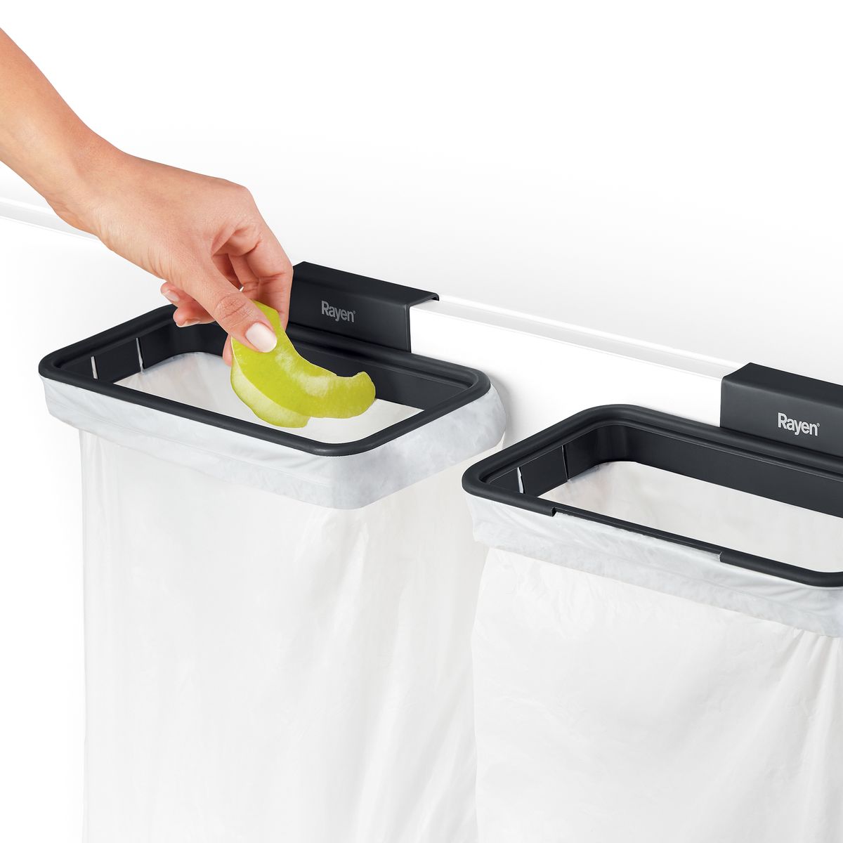 RAYEN - Soporte para Bolsas de Basura Rayen 6202 – Colgante de Cocina 26 × 12 × 4 cm