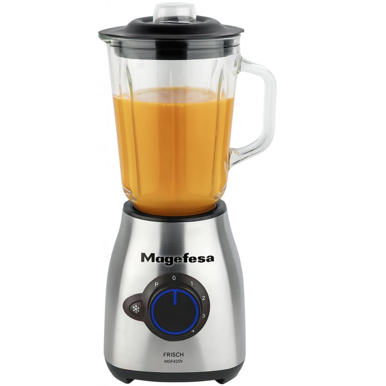 Licuadora Frish Max 1000W INOX con Jarra de Cristal Templado 1.5 Litros MGF4259