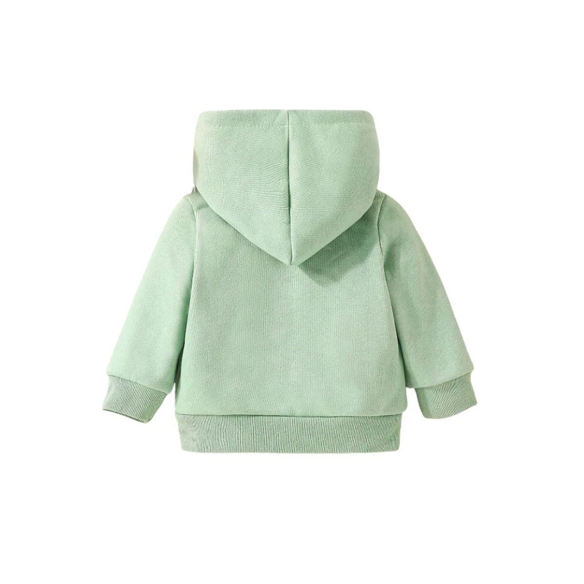 KIRAMA CLOTHING STORE - Hoodie verde con erizo blanco y capucha rayada para chicos