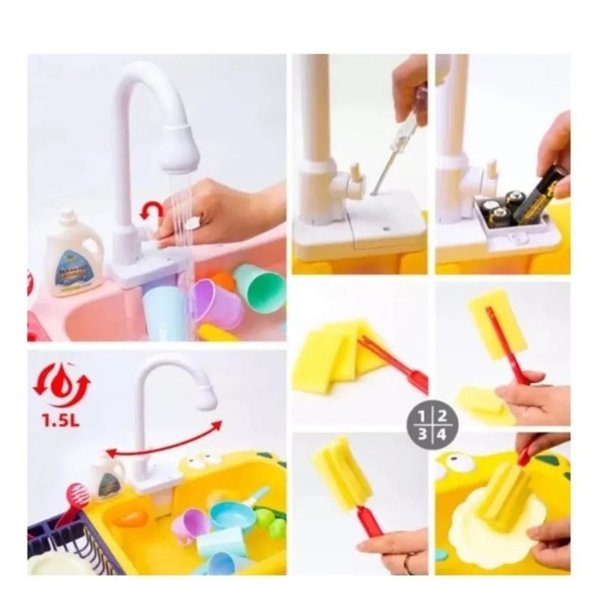 GENERICO - LAVAVAJILLAS ELÉCTRICA ROSADA