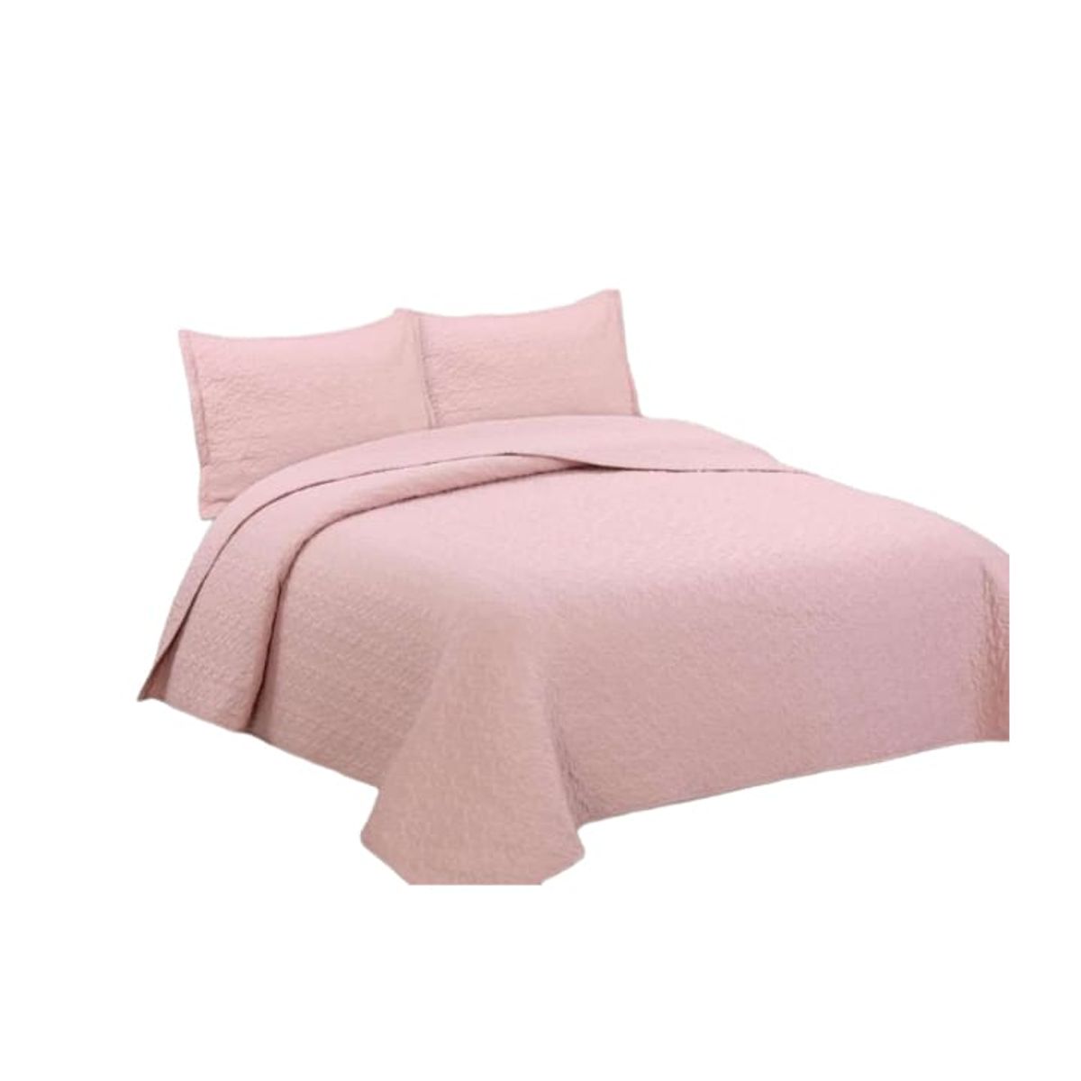 GENERICO - Cubrecama Quilt King Rosa