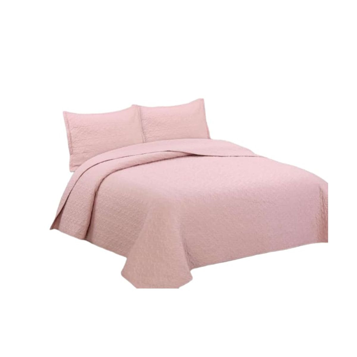 GENERICO - Cubrecama Quilt King Rosa