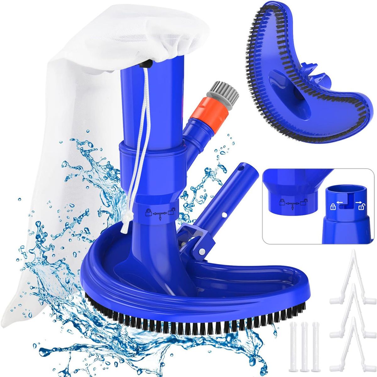 GENERICO - Piscina Cepillo De Vacío Limpieza Kit De Mantenimiento