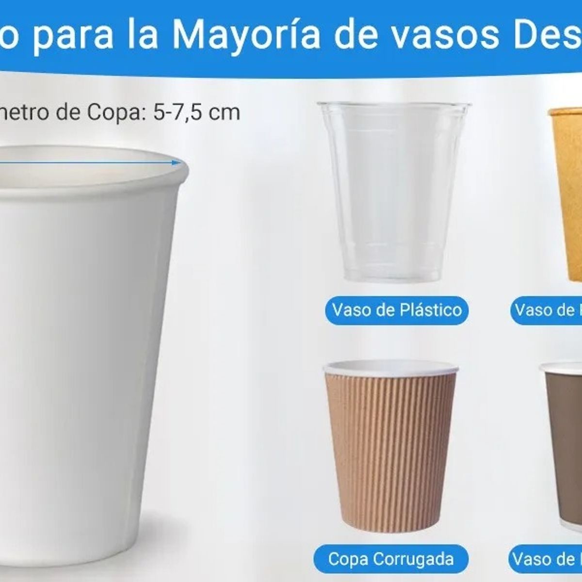 GENERICO - Dispensador De Vasos Desechables Porta Vasos